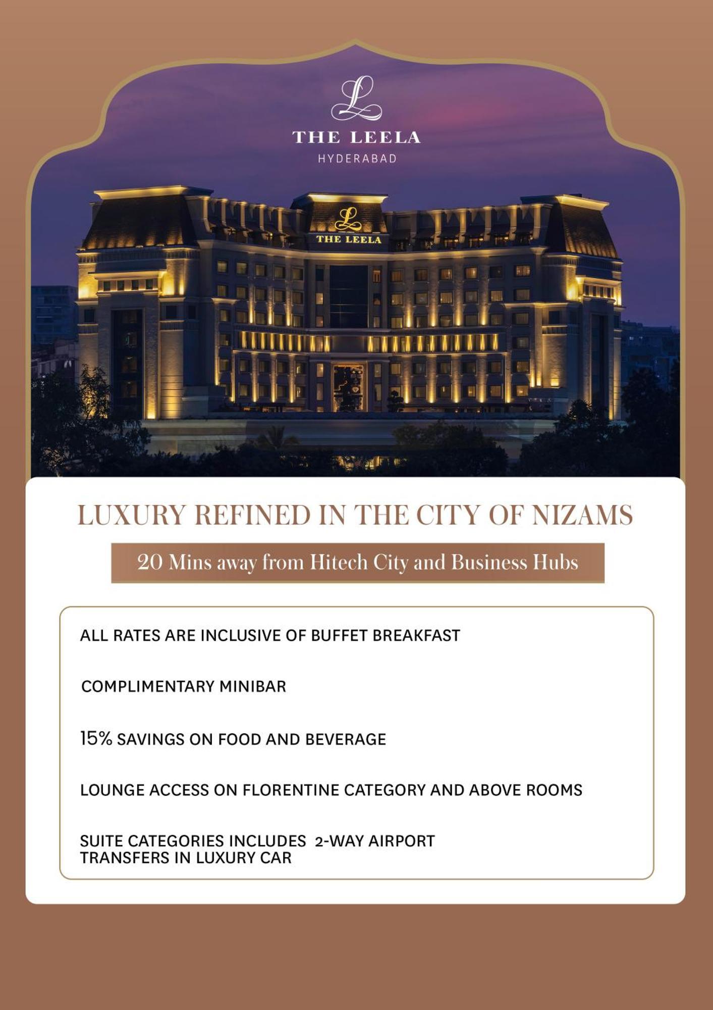 The Leela Hyderabad Banjara Hills Hotel Ngoại thất bức ảnh